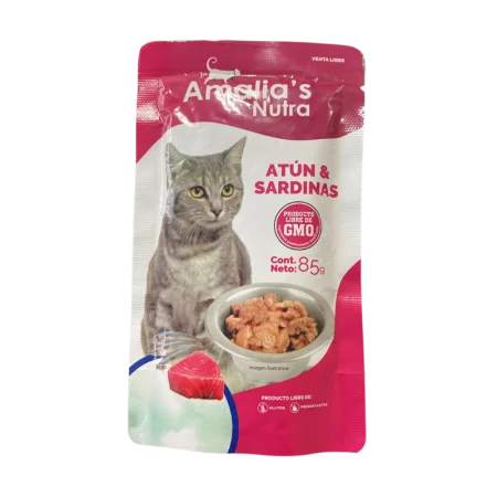Alimento Humedo AMALIA'S Nutra Atun y Sardina 85 gr