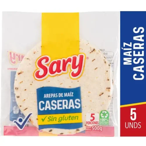 Arepa de Maiz Casera SARY x 5 und
